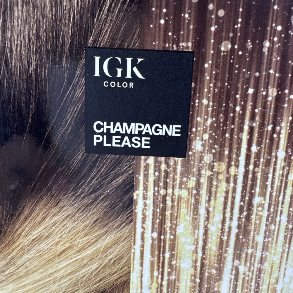 IGK Color Bright Champagne Please Bleach & Color Kit,Warm Blonde, 1 Application - Picture 2 of 11